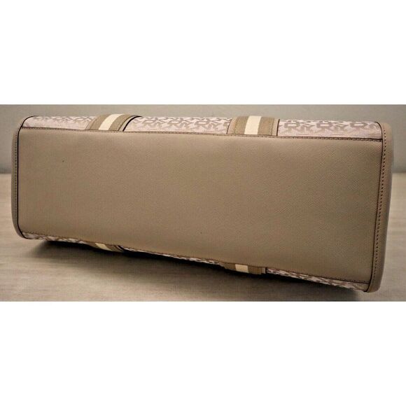 DKNY R41AFD61-gu0 Women's Beige Monogram Cassie Large Book Tote Bag - Picture 3 of 16